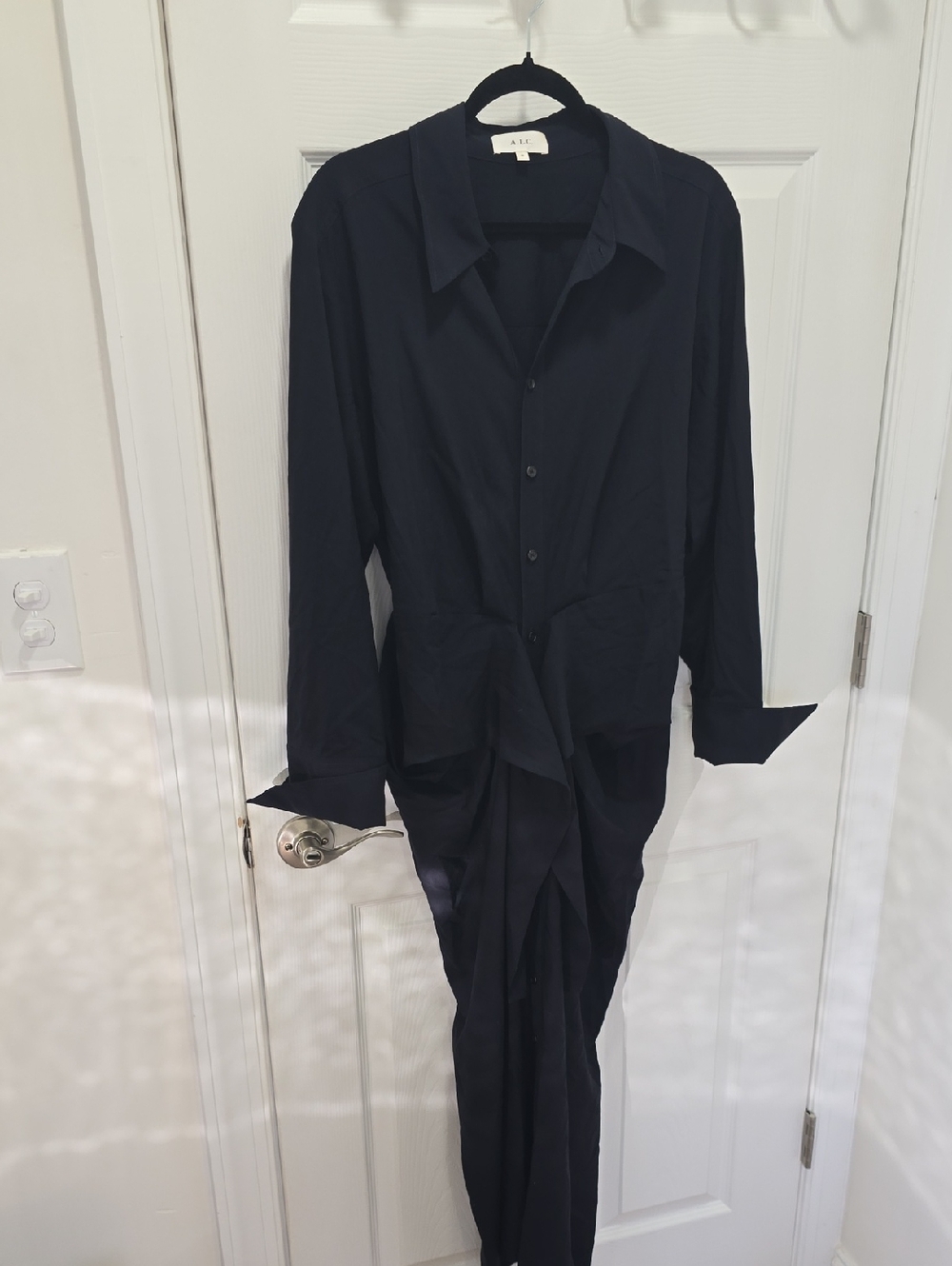 A.L.C. Black Button Down Dress